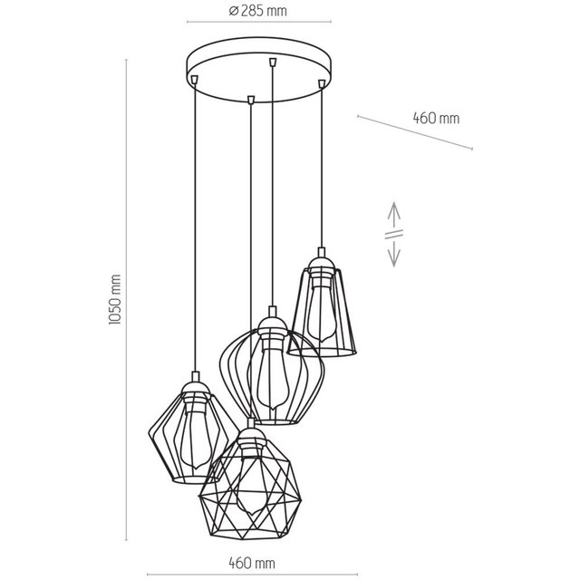TK Lighting 1643 GALAXY lampa wisząca