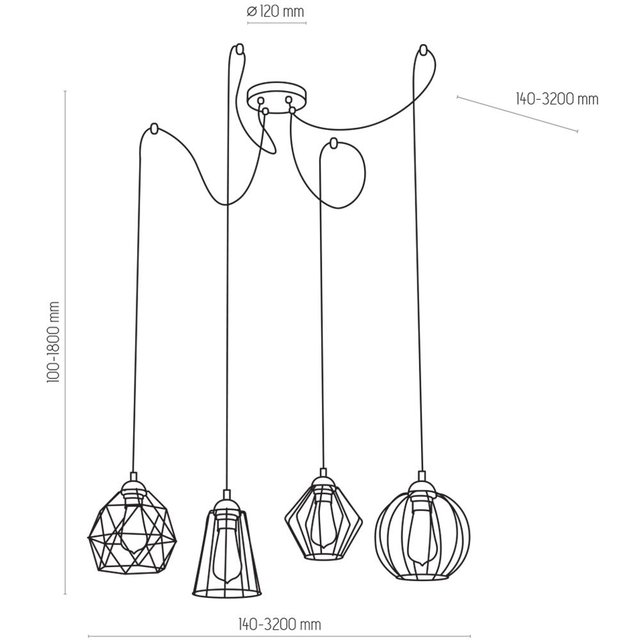 TK Lighting 1646 GALAXY lampa wisząca