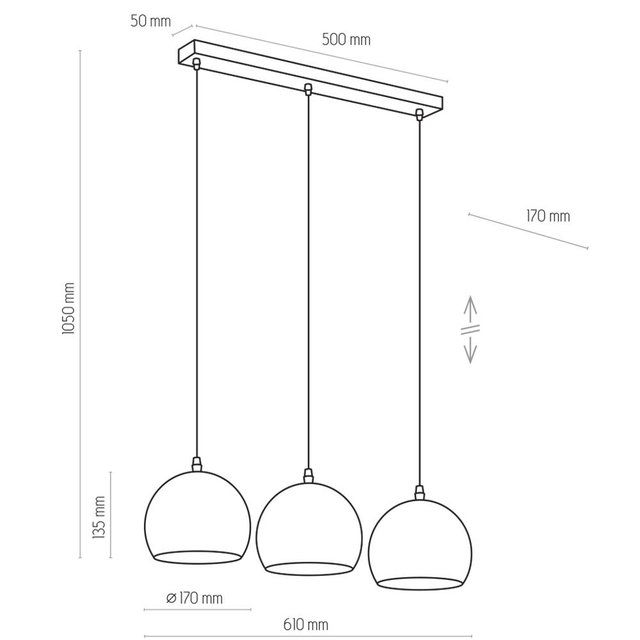 TK Lighting 2081 YODA lampa wisząca