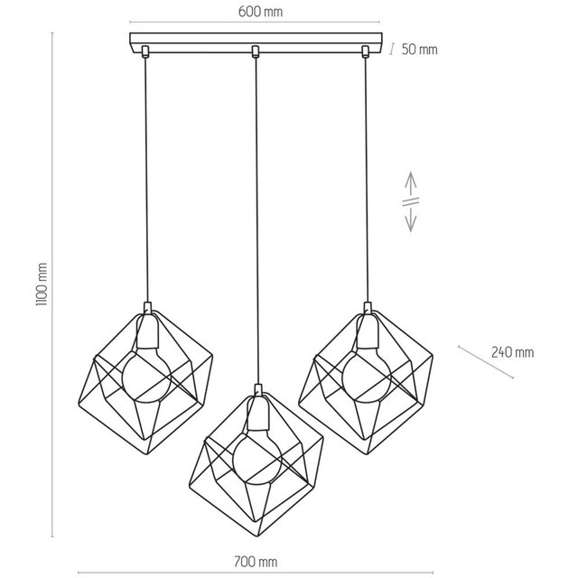 TK Lighting 2699 ALAMBRE lampa wisząca