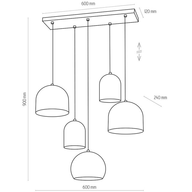 TK Lighting 2829 TEMPRE lampa wisząca