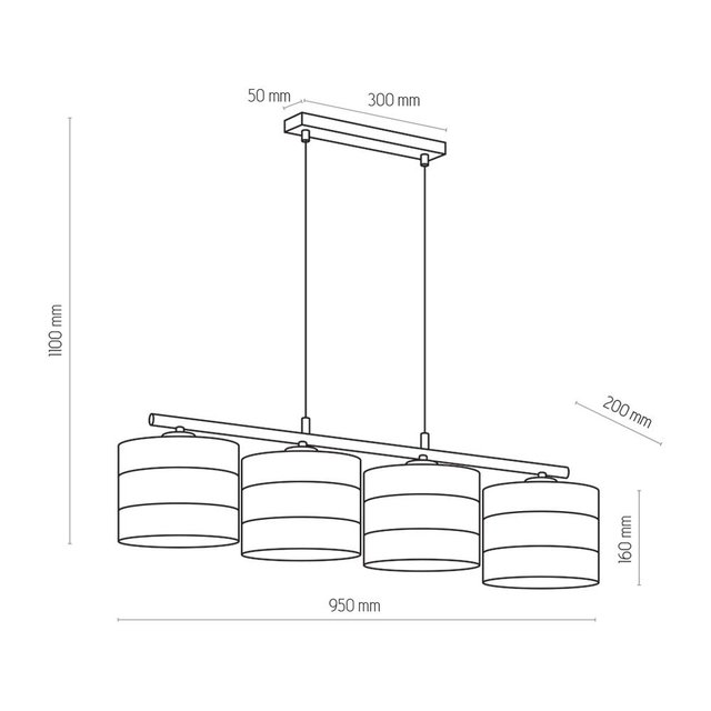 TK Lighting 3224 TAGO lampa wisząca