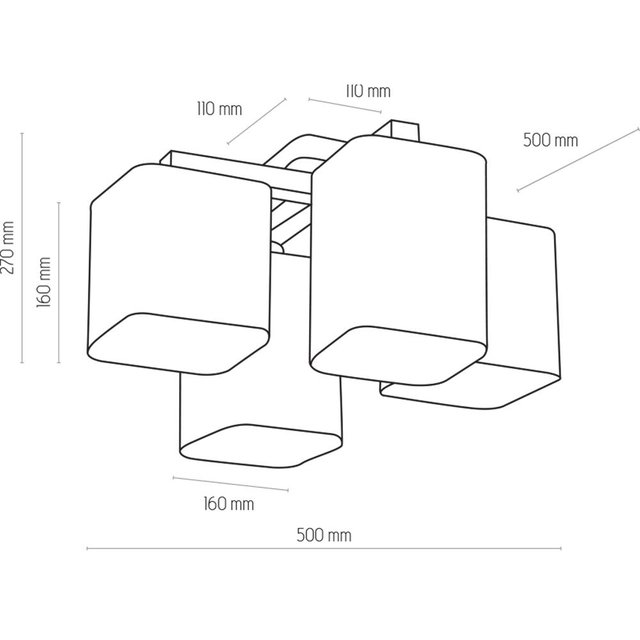 TK Lighting 4166 TORA lampa sufitowa