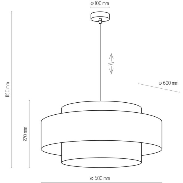 TK Lighting 4376 CALISTO lampa wisząca
