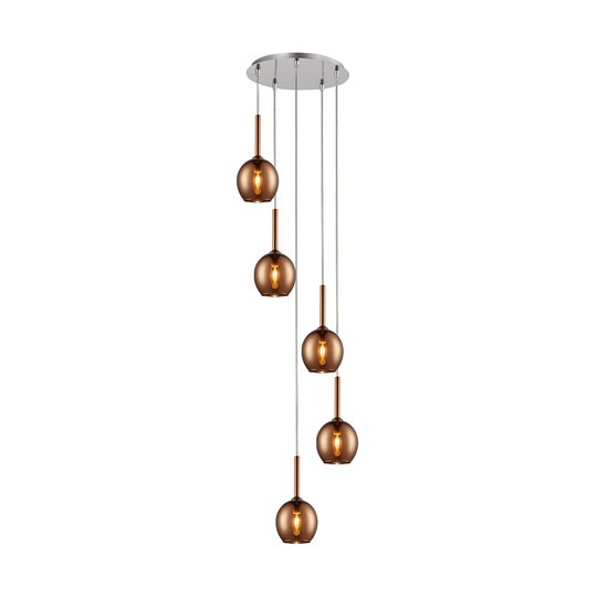 Zuma Line MD1629-5B/copper MONIC lampa wisząca