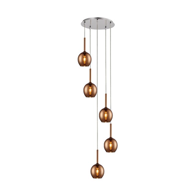 Zuma Line MD1629-5B/copper MONIC lampa wisząca